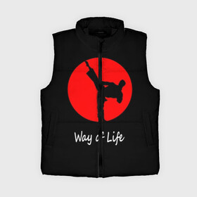 Женский жилет утепленный 3D с принтом Каратэ в Ухте,  |  | eastern | emblem | fighter | font | image | inscri | japanese | karate | kick | life | man | martial arts | red | silhouette | sport | sun | text | wrestling | боец | борьба | единоборства | жизни | каратэ | красное | мужчина | надпись | образ | силуэт | 