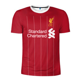 Мужская футболка 3D спортивная с принтом Liverpool home 19-20 в Ухте, 100% полиэстер с улучшенными характеристиками | приталенный силуэт, круглая горловина, широкие плечи, сужается к линии бедра | champions | england | league | liverpool | premier | англия | ливерпуль | лига | чемпионов