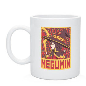 Кружка с принтом Megumin в Ухте, керамика | объем — 330 мл, диаметр — 80 мм. Принт наносится на бока кружки, можно сделать два разных изображения | anime | konosuba | manga | megumin | аниме | коносуба | манга | мэгумин