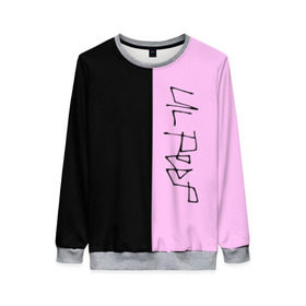 Женский свитшот 3D с принтом LIL PEEP в Ухте, 100% полиэстер с мягким внутренним слоем | круглый вырез горловины, мягкая резинка на манжетах и поясе, свободная посадка по фигуре | lil peep | lil prince | logo | music | pink | rap | зарубежная музыка | зарубежные | лил пип | лого | маленький принц | музыка | реп