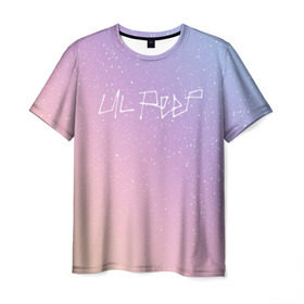 Мужская футболка 3D с принтом LIL PEEP в Ухте, 100% полиэфир | прямой крой, круглый вырез горловины, длина до линии бедер | lil peep | lil prince | logo | music | rap | зарубежная музыка | зарубежные | лил пип | лого | маленький принц | музыка | реп