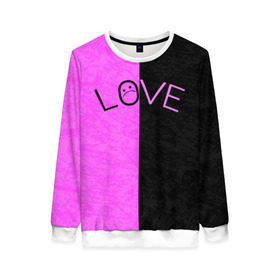 Женский свитшот 3D с принтом LIL PEEP в Ухте, 100% полиэстер с мягким внутренним слоем | круглый вырез горловины, мягкая резинка на манжетах и поясе, свободная посадка по фигуре | lil peep | lil prince | logo | music | pink | rap | зарубежная музыка | зарубежные | лил пип | лого | маленький принц | музыка | реп | розовый