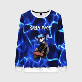 Женский свитшот 3D с принтом SALLY FACE в Ухте, 100% полиэстер с мягким внутренним слоем | круглый вырез горловины, мягкая резинка на манжетах и поясе, свободная посадка по фигуре | blue | diane | face | fisher | gizmo | henry | johnson | killer | larry | sally | генри | гизмо | джонсон | диана | ларри | лицо | парень в маске | салли | фейс | фишер