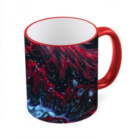 Кружка с принтом Всплеск Красного в Ухте, керамика | ёмкость 330 мл | abstraction | neon | red devil | storm | trend | water | абстракция | буря | весна | вода | всплеск | зима | краска | краски | красный | лето | мода | неон | неоновые цвета | осень | природа | сила | стиль | тренды | шторм | яркие