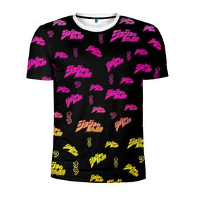 Мужская футболка 3D спортивная с принтом JoJo Bizarre Adventure в Ухте, 100% полиэстер с улучшенными характеристиками | приталенный силуэт, круглая горловина, широкие плечи, сужается к линии бедра | anime | aureo | jojo | jojos | jojos bizarre adventure | vento | боевик | джоджо | иероглиф | манга | приключения | стиль | ужасы | фэнтези | япония