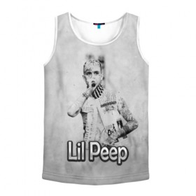 Мужская майка 3D с принтом Lil Peep в Ухте, 100% полиэстер | круглая горловина, приталенный силуэт, длина до линии бедра. Пройма и горловина окантованы тонкой бейкой | awful things | gustav | lil peep | густав ор | клауд | клауд рэп | лил | лили | певец | пееп | пеп | пип | пост эмо | реп | репер | рэп | рэпер | трэп | хип | хип хоп | хоп | эмо трэп