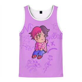 Мужская майка 3D с принтом Lil Peep в Ухте, 100% полиэстер | круглая горловина, приталенный силуэт, длина до линии бедра. Пройма и горловина окантованы тонкой бейкой | awful things | gustav | lil peep | густав ор | клауд | клауд рэп | лил | лили | певец | пееп | пеп | пип | пост эмо | реп | репер | рэп | рэпер | трэп | хип | хип хоп | хоп | эмо трэп