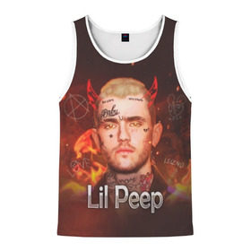 Мужская майка 3D с принтом Lil Peep в Ухте, 100% полиэстер | круглая горловина, приталенный силуэт, длина до линии бедра. Пройма и горловина окантованы тонкой бейкой | awful things | gustav | lil peep | густав ор | клауд | клауд рэп | лил | лили | певец | пееп | пеп | пип | пост эмо | реп | репер | рэп | рэпер | трэп | хип | хип хоп | хоп | эмо трэп