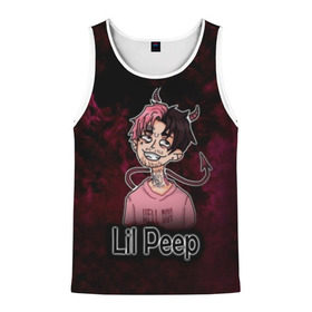 Мужская майка 3D с принтом Lil Peep в Ухте, 100% полиэстер | круглая горловина, приталенный силуэт, длина до линии бедра. Пройма и горловина окантованы тонкой бейкой | awful things | gustav | lil peep | густав ор | клауд | клауд рэп | лил | лили | певец | пееп | пеп | пип | пост эмо | реп | репер | рэп | рэпер | трэп | хип | хип хоп | хоп | эмо трэп