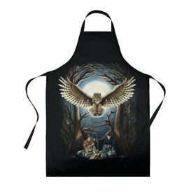 Фартук 3D Twin Peaks: в Ухте, 100% полиэстер | общий размер — 65 х 85 см, ширина нагрудника — 26 см, горловина — 53 см, длина завязок — 54 см, общий обхват в поясе — 173 см. Принт на завязках и на горловине наносится с двух сторон, на основной части фартука — только с внешней стороны | twin peaks | агент купер | девид линч | дейл | лора палмер | огонь иди за мной | одри хорн | совы не то чем кажутся | твин пикс