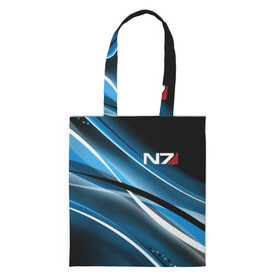 Шоппер 3D с принтом MASS EFFECT в Ухте, 100% полиэстер | Плотность: 200 г/м2; Размер: 34×35 см; Высота лямок: 30 см | n7 | броня | костюм | масс эффект | н7 | стальная броня | шепард