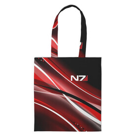 Шоппер 3D с принтом MASS EFFECT в Ухте, 100% полиэстер | Плотность: 200 г/м2; Размер: 34×35 см; Высота лямок: 30 см | n7 | броня | костюм | масс эффект | н7 | стальная броня | шепард