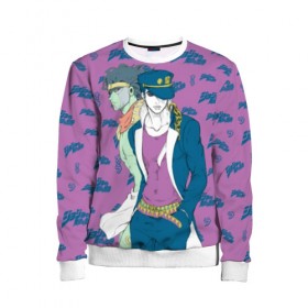 Детский свитшот 3D с принтом JoJo Bizarre Adventure в Ухте, 100% полиэстер | свободная посадка, прямой крой, мягкая тканевая резинка на рукавах и понизу свитшота | Тематика изображения на принте: anime | aureo | jojo | jojos | jojos bizarre adventure | vento | боевик | джоджо | иероглиф | манга | приключения | стиль | ужасы | фэнтези | япония
