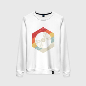 Женский свитшот хлопок Vinyl: в Ухте, 100% хлопок | прямой крой, круглый вырез, на манжетах и по низу широкая трикотажная резинка  | 90е | disco | dj | hipster | jazz | music | old school | rap | retro | rock | song | vinyl | блюз | винил | гитара | группа | джаз | диджей | дискета | диско | кассета | коллекция | концерт | мелодия | метал | музыка | музыкант | ноты | певец