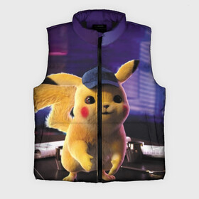Мужской жилет утепленный 3D с принтом Пикачу Детектив в Ухте,  |  | detective pikachu | pikachu | pokemon | детектив пикачу | пика | покемон