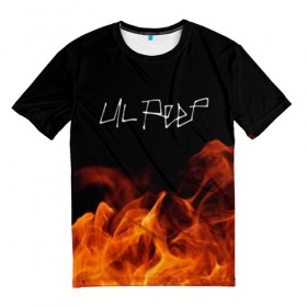Мужская футболка 3D с принтом LIL PEEP в Ухте, 100% полиэфир | прямой крой, круглый вырез горловины, длина до линии бедер | lil peep | lil prince | logo | music | pink | rap | зарубежная музыка | зарубежные | лил пип | лого | маленький принц | музыка | реп | розовый