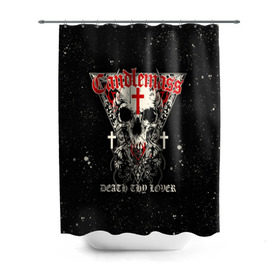 Штора 3D для ванной с принтом Candlemass в Ухте, 100% полиэстер | плотность материала — 100 г/м2. Стандартный размер — 146 см х 180 см. По верхнему краю — пластиковые люверсы для креплений. В комплекте 10 пластиковых колец | doom | metal | группы | дум | дум метал | метал | музыка | рок