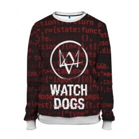 Женский свитшот 3D с принтом WATCH DOGS в Ухте, 100% полиэстер с мягким внутренним слоем | круглый вырез горловины, мягкая резинка на манжетах и поясе, свободная посадка по фигуре | action | ct os | ded sec | fox | game | gamer | glitch | hacker | player | watch dogs | watch dogs 2 | глитч | знак лиса | игра | компьютерная игра | маркус | хакер
