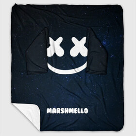 Плед с рукавами с принтом Marshmello Cosmos в Ухте, 100% полиэстер | Закругленные углы, все края обработаны. Ткань не мнется и не растягивается. Размер 170*145 | dj | marshmello | usa | америка | клубная музыка | космос | мармело | маршмелло | маршмеллоу | музыка | музыкант | небо