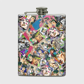 Фляга с принтом JoJo Bizarre Adventure в Ухте, металлический корпус | емкость 0,22 л, размер 125 х 94 мм. Виниловая наклейка запечатывается полностью | anime | aureo | jojo | jojos | jojos bizarre adventure | vento | боевик | джоджо | иероглиф | манга | приключения | стиль | ужасы | фэнтези | япония