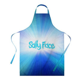 Фартук 3D с принтом Sally Face. в Ухте, 100% полиэстер | общий размер — 65 х 85 см, ширина нагрудника — 26 см, горловина — 53 см, длина завязок — 54 см, общий обхват в поясе — 173 см. Принт на завязках и на горловине наносится с двух сторон, на основной части фартука — только с внешней стороны | 