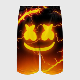 Детские спортивные шорты 3D THUNDER MELLO: в Ухте,  100% полиэстер
 | пояс оформлен широкой мягкой резинкой, ткань тянется
 | dj | marshmello | thunder | usa | америка | клубная музыка | маршмелло | молнии | музыка | музыкант