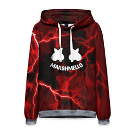Мужская толстовка 3D с принтом Marshmello в Ухте, 100% полиэстер | двухслойный капюшон со шнурком для регулировки, мягкие манжеты на рукавах и по низу толстовки, спереди карман-кенгуру с мягким внутренним слоем. | christopher comstock | dj | marshmello | music | диджей | клубная музыка | клубняк | крис комсток | логотип | маршмеллоу | музыка