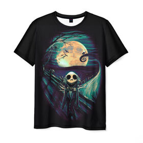 Мужская футболка 3D с принтом Крик в Ухте, 100% полиэфир | прямой крой, круглый вырез горловины, длина до линии бедер | крик | луна | череп
