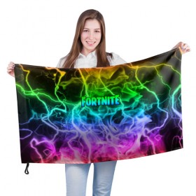 Флаг 3D с принтом FORTNITE в Ухте, 100% полиэстер | плотность ткани — 95 г/м2, размер — 67 х 109 см. Принт наносится с одной стороны | 