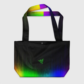 Пляжная сумка 3D RAZER NEON: в Ухте, 100% полиэстер | застегивается на металлическую кнопку; внутренний карман застегивается на молнию. Стенки укреплены специальным мягким материалом, чтобы защитить содержимое от несильных ударов
 | game | razer | texture | зеленый | игровое лого | игромания | игры | рэйзер | текстуры