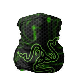 Бандана-труба 3D с принтом RAZER CARBON в Ухте, 100% полиэстер, ткань с особыми свойствами — Activecool | плотность 150‒180 г/м2; хорошо тянется, но сохраняет форму | Тематика изображения на принте: game | razer | texture | зеленый | игровое лого | игромания | игры | рэйзер | текстуры