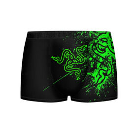Мужские трусы 3D RAZER: в Ухте, 50% хлопок, 50% полиэстер | классическая посадка, на поясе мягкая тканевая резинка | game | razer | texture | зеленый | игровое лого | игромания | игры | рэйзер | текстуры