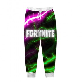 Мужские брюки 3D с принтом FORTNITE STORM в Ухте, 100% полиэстер | манжеты по низу, эластичный пояс регулируется шнурком, по бокам два кармана без застежек, внутренняя часть кармана из мелкой сетки | 