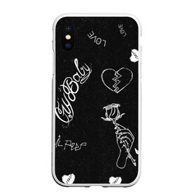 Чехол для iPhone XS Max матовый с принтом LIl Peep (Broken) в Ухте, Силикон | Область печати: задняя сторона чехла, без боковых панелей | Тематика изображения на принте: baby | broken | cry | lil | lil peep | peep | rap | rose | лил | лил пип | пип | реп | роза | сердце