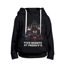 Детская толстовка 3D с принтом Five Nights At Freddys в Ухте, 100% полиэстер | двухслойный капюшон со шнурком для регулировки, мягкие манжеты на рукавах и по низу толстовки, спереди карман-кенгуру с мягким внутренним слоем | 5 ночей с фредди | five nights at freddys | foxy | аниматроники | игра | компьютерная игра | робот | фокси | фредди | фреди | чика