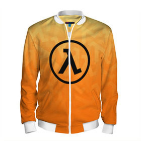 Мужской бомбер 3D с принтом HALF-LIFE в Ухте, 100% полиэстер | застегивается на молнию, по бокам два кармана без застежек, по низу бомбера и на воротнике - эластичная резинка | aperture laboratorie | black mesa | gordon freeman | half life | half life 3 | logo | valve | блэк меса | вэлв | гордон фриман | игра | лого | монтировка | фантастика | халф лайф
