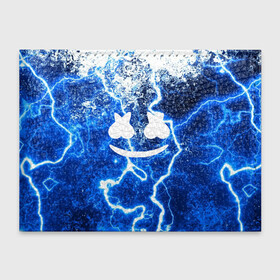 Обложка для студенческого билета с принтом Marshmello STORM в Ухте, натуральная кожа | Размер: 11*8 см; Печать на всей внешней стороне | christopher comstock | dj | marshmello | music | диджей | клубная музыка | клубняк | крис комсток | логотип | маршмеллоу | музыка