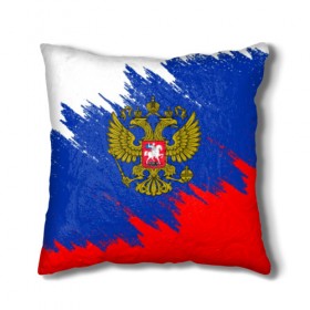Подушка 3D с принтом RUSSIA SPORT в Ухте, наволочка – 100% полиэстер, наполнитель – холлофайбер (легкий наполнитель, не вызывает аллергию). | состоит из подушки и наволочки. Наволочка на молнии, легко снимается для стирки | fc | football | football club | patriot | russia | sport | патриотизм | россия | спорт | спортивные | униформа | фирменные цвета | фк | футбол | футбольный клуб | я русский
