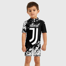 Детский купальный костюм 3D с принтом JUVENTUS в Ухте, Полиэстер 85%, Спандекс 15% | застежка на молнии на спине | cr7 | fc | football | football club | juve | juventus | ronaldo | sport | роналдо | спорт | спортивные | униформа | фирменные цвета | фк | футбол | футбольный клуб | ювентус