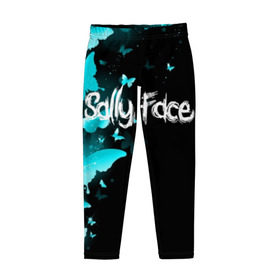 Детские леггинсы 3D с принтом SALLY FACE в Ухте, полиэстер 85%, спандекс 15% | эластичный пояс, зауженный крой | face | game | horror | larry | sally | sally face | sanity s fall | бабочки | игра | ларри | мальчик с протезом | салли | салли фейс | ужасы