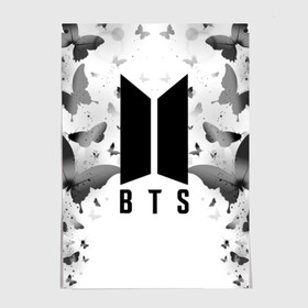 Постер с принтом BTS BUTTERFLIES в Ухте, 100% бумага
 | бумага, плотность 150 мг. Матовая, но за счет высокого коэффициента гладкости имеет небольшой блеск и дает на свету блики, но в отличии от глянцевой бумаги не покрыта лаком | bangtan boys | bt21 | bts | bts army | bts stickers | butterflies | j hope | jimin | jin | jungkook | k pop | rap monster | rapmon | suga | v | бабочки | бтс | корея | стикеры bts