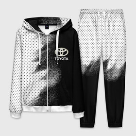 Мужской костюм 3D с принтом Toyota в Ухте, 100% полиэстер | Манжеты и пояс оформлены тканевой резинкой, двухслойный капюшон со шнурком для регулировки, карманы спереди | toyota | абстракция | авто | автомобиль | лого | логотип | машина | таета | тоета | тойота