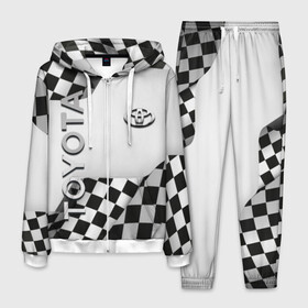 Мужской костюм 3D с принтом Toyota в Ухте, 100% полиэстер | Манжеты и пояс оформлены тканевой резинкой, двухслойный капюшон со шнурком для регулировки, карманы спереди | toyota | абстракция | авто | автомобиль | лого | логотип | машина | таета | тоета | тойота