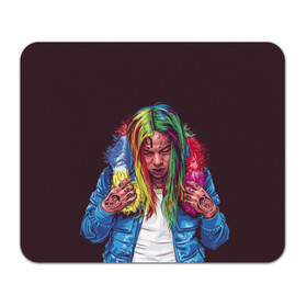 Коврик для мышки прямоугольный с принтом Color в Ухте, натуральный каучук | размер 230 х 185 мм; запечатка лицевой стороны | 6ix9ine | bebe | daniel hernandez | rap | stoopid | tekashi | рэп | сикснайн | текаши