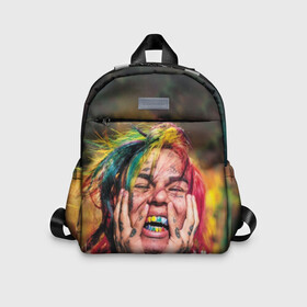 Детский рюкзак 3D с принтом Stoopid в Ухте, 100% полиэстер | лямки с регулируемой длиной, сверху петелька, чтобы рюкзак можно было повесить на вешалку. Основное отделение закрывается на молнию, как и внешний карман. Внутри дополнительный карман. По бокам два дополнительных кармашка | Тематика изображения на принте: 6ix9ine | bebe | daniel hernandez | rap | stoopid | tekashi | рэп | сикснайн | текаши