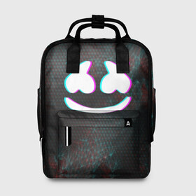 Женский рюкзак 3D с принтом MARSHMELLO в Ухте, 100% полиэстер | лямки с регулируемой длиной, сверху ручки, чтобы рюкзак нести как сумку. Основное отделение закрывается на молнию, как и внешний карман. Внутри два дополнительных кармана, один из которых закрывается на молнию. По бокам два дополнительных кармашка, куда поместится маленькая бутылочка
 | dj | glitch | marshmello | usa | америка | глитч | клубная музыка | маршмелло | музыка | музыкант