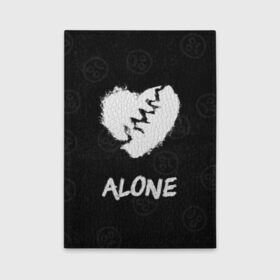 Обложка для автодокументов с принтом Alone в Ухте, натуральная кожа |  размер 19,9*13 см; внутри 4 больших “конверта” для документов и один маленький отдел — туда идеально встанут права | alone | baby | bad | broken | cry | lil | lil peep | peep | rap | rose | sad | tentacion | xxxtentacion | лил | лил пип | пип | реп | роза | сердце | тентасион