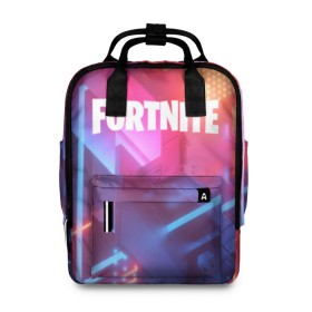 Женский рюкзак 3D с принтом FORTNITE SEASON 9 в Ухте, 100% полиэстер | лямки с регулируемой длиной, сверху ручки, чтобы рюкзак нести как сумку. Основное отделение закрывается на молнию, как и внешний карман. Внутри два дополнительных кармана, один из которых закрывается на молнию. По бокам два дополнительных кармашка, куда поместится маленькая бутылочка
 | 2019 | armor | armour | cybersport | esport | fortnite | game | logo | season 9 | броня | игра | киберспорт | сезон 9 | фиолетовый | фортнайт