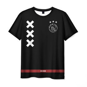 Мужская футболка 3D с принтом Ajax Amsterdam в Ухте, 100% полиэфир | прямой крой, круглый вырез горловины, длина до линии бедер | ajax | амстердам | аякс | футбол