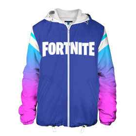 Мужская куртка 3D с принтом FORTNITE в Ухте, ткань верха — 100% полиэстер, подклад — флис | прямой крой, подол и капюшон оформлены резинкой с фиксаторами, два кармана без застежек по бокам, один большой потайной карман на груди. Карман на груди застегивается на липучку | 2019 | armor | armour | cybersport | esport | fortnite | game | logo | season 9 | броня | игра | киберспорт | сезон 9 | фиолетовый | фортнайт